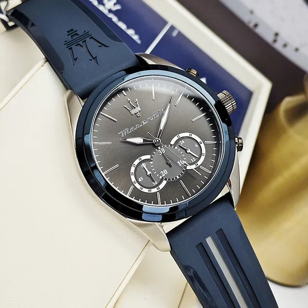 Đồng Hồ Nam Maserati Traguardo Chronograph Quartz R8871612046 Màu Xanh Navy