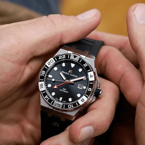 Đồng Hồ Nam Maurice Lacroix Aikon Automatic AI6158-SS001-330-2 Màu Đen - Đồng hồ - Vua Hàng Hiệu