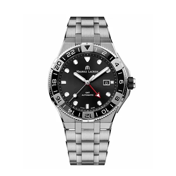 Đồng Hồ Nam Maurice Lacroix Aikon Venturer GMT AI6158-SS002-330-1 Màu Bạc Đen - Đồng hồ - Vua Hàng Hiệu