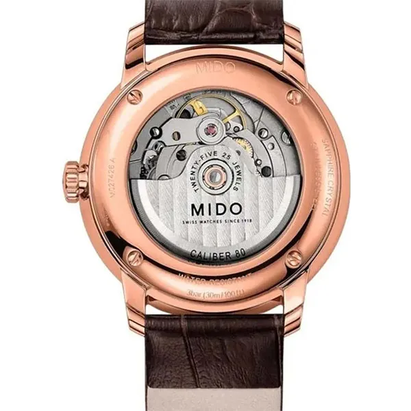 Đồng Hồ Nam Mido Baroncelli Big Date M027.426.36.088.00 (M0274263608800) Màu Nâu Đậm