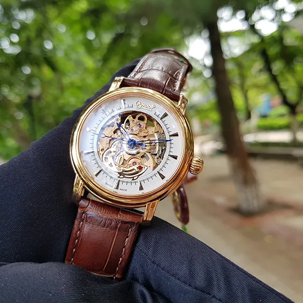 Đồng Hồ Nam Ogival OG358.61AMR-GL Màu Nâu Vàng - Đồng hồ - Vua Hàng Hiệu