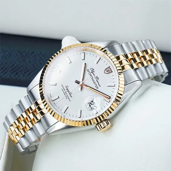 Đồng Hồ Nam Olym Pianus Watch OP89322AGSR-TT Màu Bạc Phối Vàng Hồng