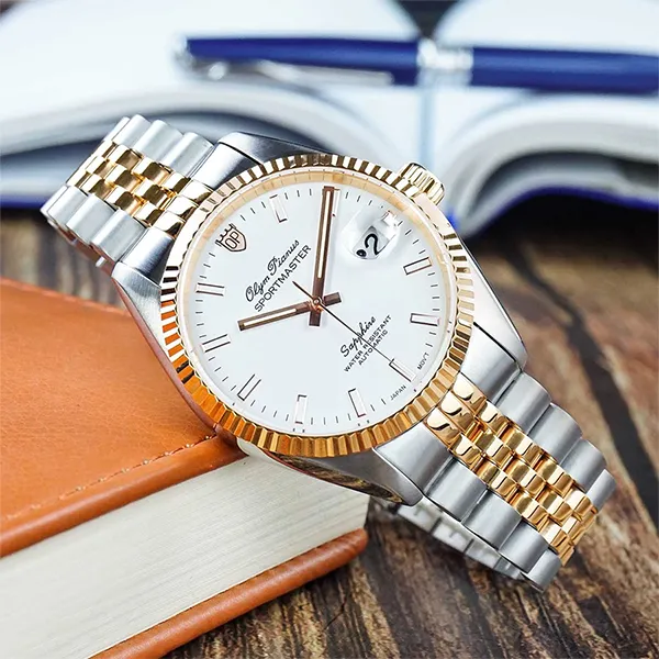 Đồng Hồ Nam Olym Pianus Watch OP89322AGSR-TT Màu Bạc Phối Vàng Hồng