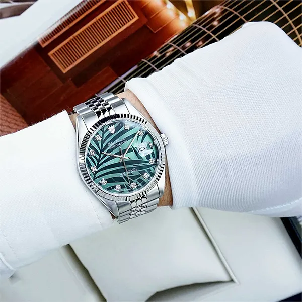 Đồng Hồ Nam Olym Pianus Watch OP89322GS-XL Màu Bạc Phối Xanh Lá - Đồng hồ - Vua Hàng Hiệu
