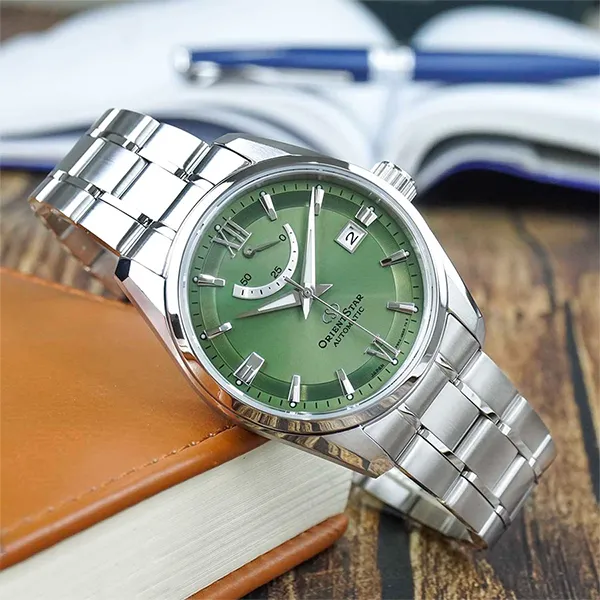 Đồng Hồ Nam Orient Automatic Star RK-AU0107E (RE-AU0107E) Màu Bạc Phối Xanh