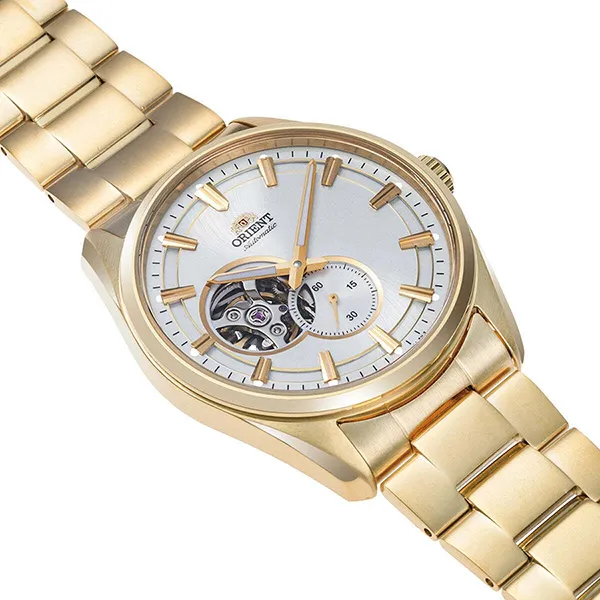 Đồng Hồ Nam Orient Semi Skeleton Automatic Watch RN-AR0007S Màu Vàng Gold