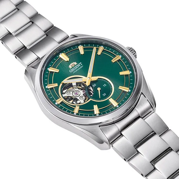 Đồng Hồ Nam Orient Semi Skeleton Small Second RN-AR0008E Màu Bạc/Xanh Lá