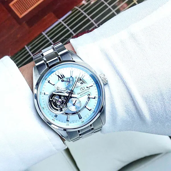 Đồng Hồ Nam Orient Star Contemporary Modern Skeleton 2024 Limited Edition RK-AV0127L Màu Xanh Bạc