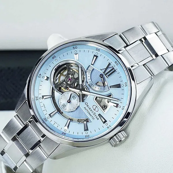 Đồng Hồ Nam Orient Star Contemporary Modern Skeleton Watch RE-AV0127L00B Màu Xanh Bạc