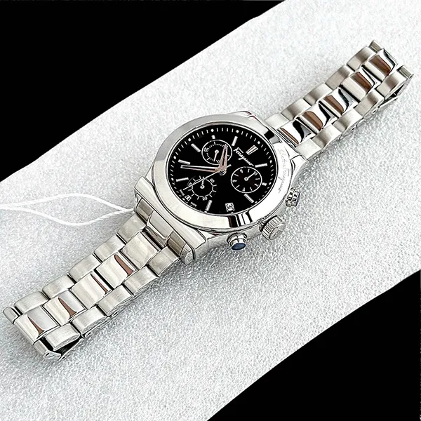 Đồng Hồ Nam Salvatore Ferragamo 1898 Quartz Watch FH6010016 Màu Bạc/Đen