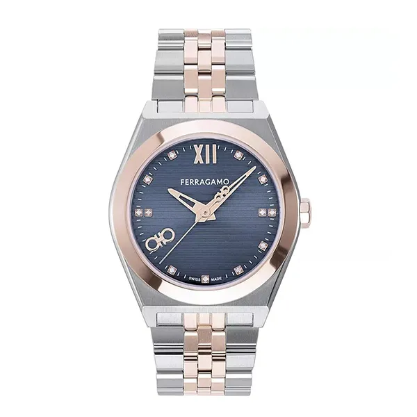Đồng Hồ Nam Salvatore Ferragamo Vega Two-Tone Diamond Watch 40mm 106169 Phối Màu
