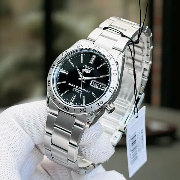 Đồng Hồ Nam Seiko 5 Automatic Black Dial Men Watch SNKE01K1 Màu Bạc Đen