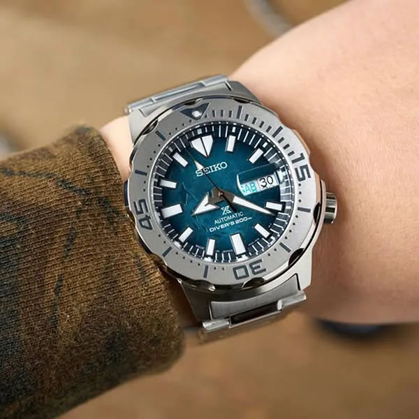Đồng Hồ Nam Seiko Prospex Automatic SRPH75K1 Màu Xanh Bạc