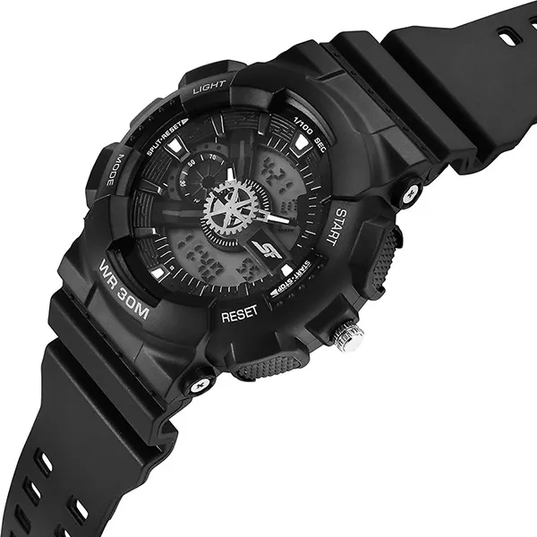 Đồng Hồ Nam Sonata SF Sleek All-Black Chronograph Men's Watch 77137PP04 Màu Đen - Đồng hồ - Vua Hàng Hiệu