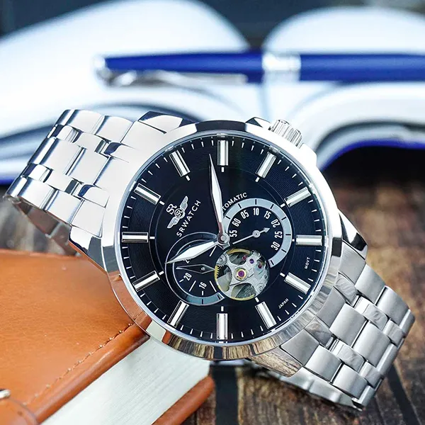 Đồng Hồ Nam SRWATCH Automatic Open Heart SG8871.1101 Màu Đen - Bạc - Đồng hồ - Vua Hàng Hiệu