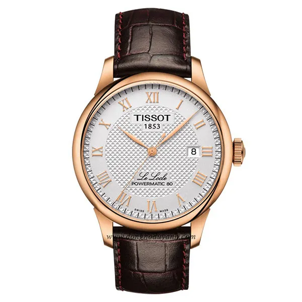 Đồng Hồ Nam Tissot Automatic Le Locle Powermatic 80 T006.407.36.033.00 Màu Vàng Hồng
