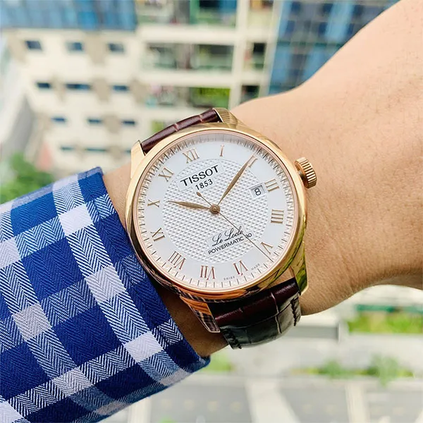 Đồng Hồ Nam Tissot Automatic Le Locle Powermatic 80 T006.407.36.033.00 Màu Vàng Hồng