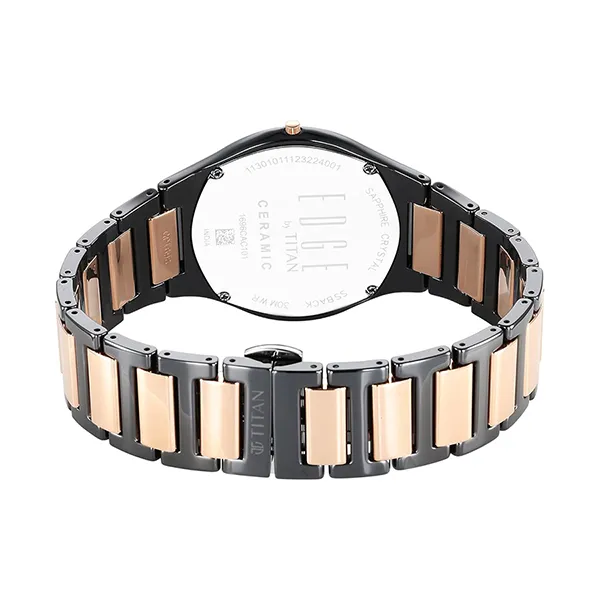 Đồng Hồ Nam Titan Edge Ceramic Quartz Watch With Diamonds 1696KC02 Màu Đen/Vàng - Đồng hồ - Vua Hàng Hiệu
