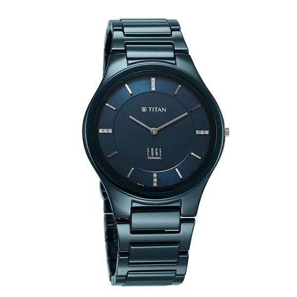 Đồng Hồ Nam Titan Edge Ceramic Quartz Watch With Diamonds 1696QC09 Màu Xanh - Đồng hồ - Vua Hàng Hiệu