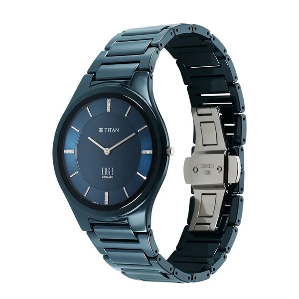 Đồng Hồ Nam Titan Edge Ceramic Quartz Watch With Diamonds 1696QC09 Màu Xanh - Đồng hồ - Vua Hàng Hiệu