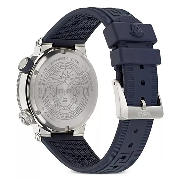 Đồng Hồ Nam Versace Greca Logo Diver Recycled PU Watch VE8G00124 Màu Xanh/Bạc
