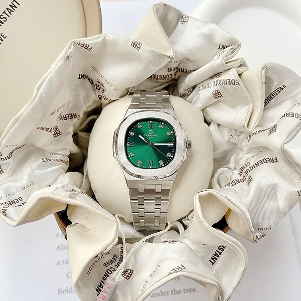Đồng Hồ Nữ Carnival 34mm 8160L-VT-XL Màu Xanh Bạc - Đồng hồ - Vua Hàng Hiệu