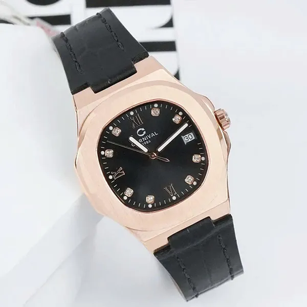Đồng Hồ Nữ Carnival 8160L-VH-DD-D Màu Đen/ Vàng Hồng - Đồng hồ - Vua Hàng Hiệu