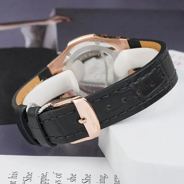 Đồng Hồ Nữ Carnival 8161L-VH-DD-D Màu Đen/ Vàng Hồng