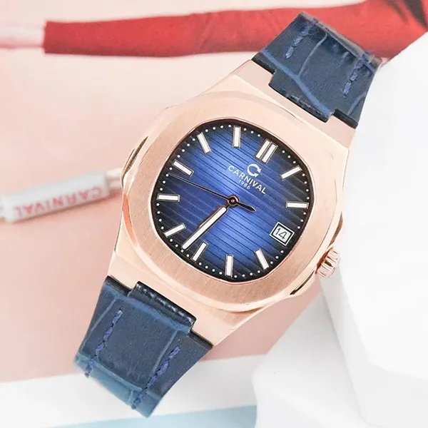 Đồng Hồ Nữ Carnival 8161L-VH-DD-X Màu Xanh/ Vàng Hồng