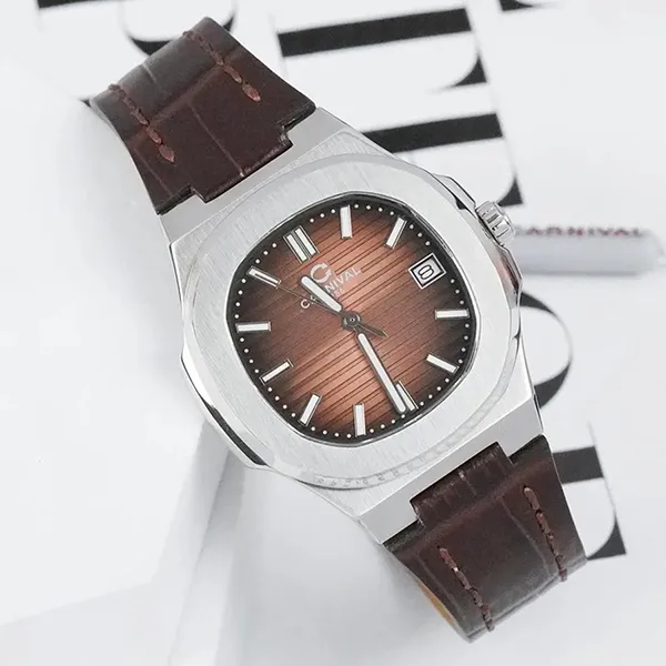 Đồng Hồ Nữ Carnival 8161L-VT-DD-N Màu Nâu Bạc