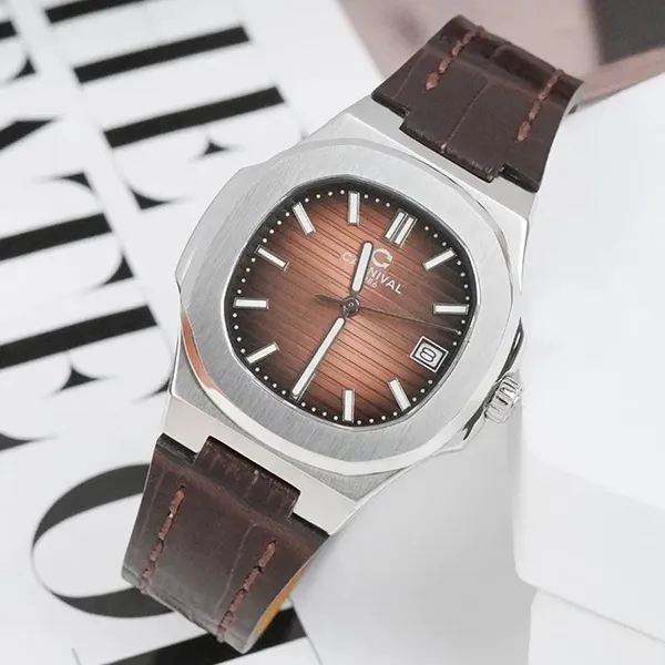 Đồng Hồ Nữ Carnival 8161L-VT-DD-N Màu Nâu Bạc