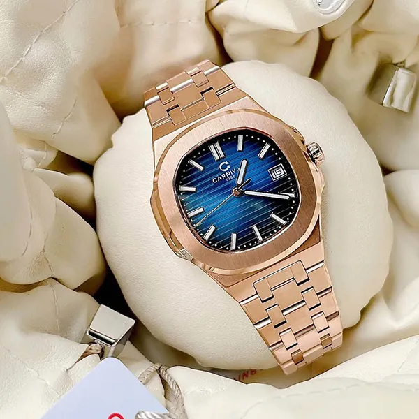 Đồng Hồ Nữ Carnival Quartz Watch 8161L-VH-X Màu Vàng Hồng/Xanh