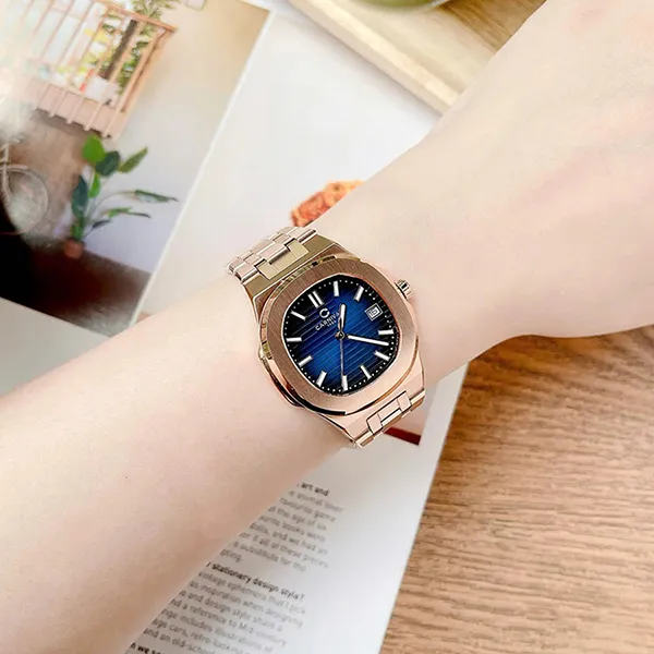 Đồng Hồ Nữ Carnival Quartz Watch 8161L-VH-X Màu Vàng Hồng/Xanh