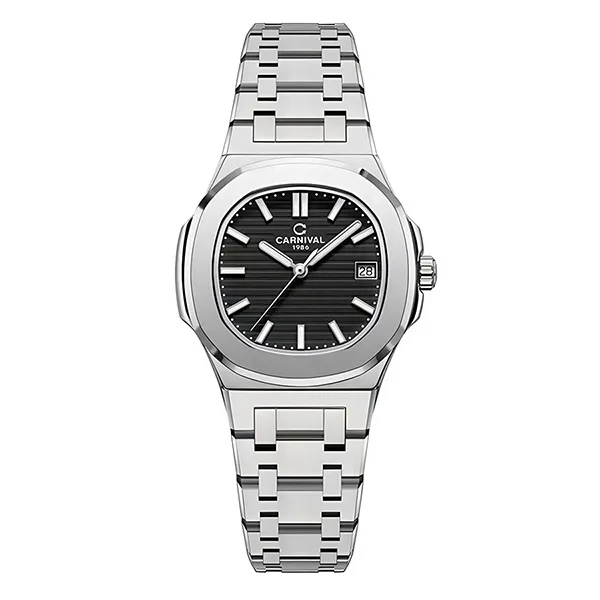 Đồng Hồ Nữ Carnival Quartz Watch 8161L-VT-D Màu Bạc/Đen - Đồng hồ - Vua Hàng Hiệu