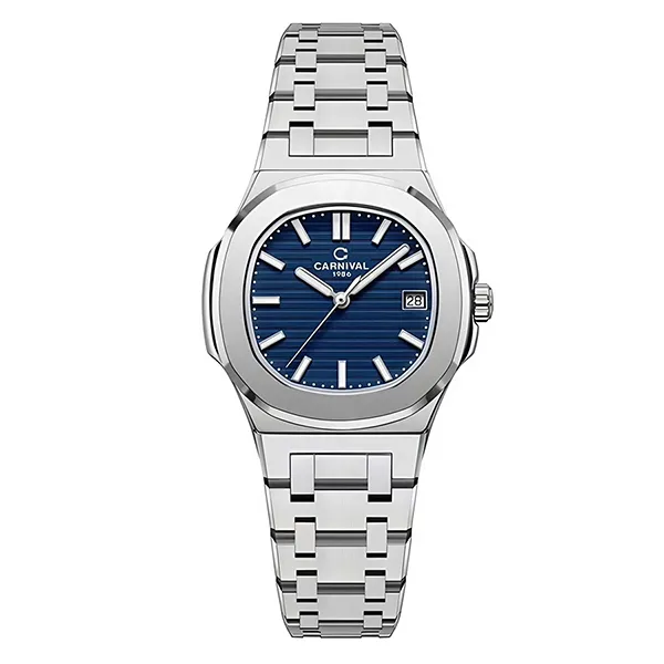 Đồng Hồ Nữ Carnival Quartz Watch 8161L-VT-X Màu Bạc/Xanh