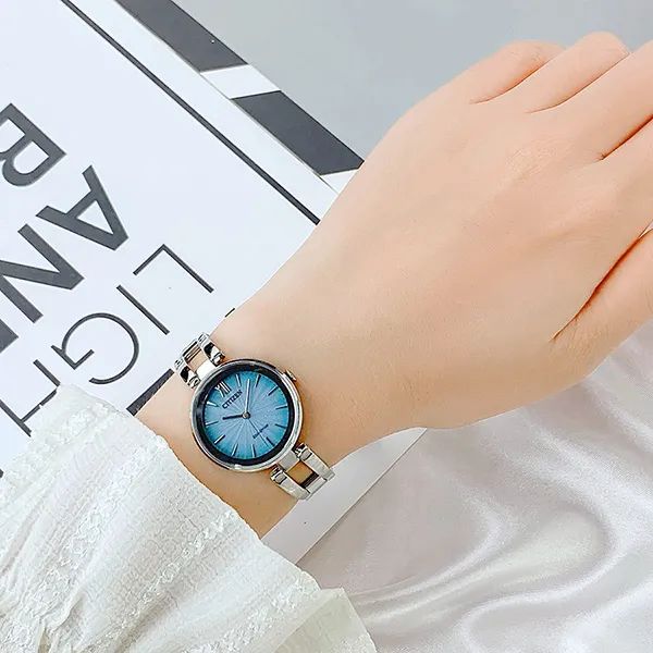 Đồng Hồ Nữ Citizen Eco-Drive EM0801-85X Màu Xanh Bạc