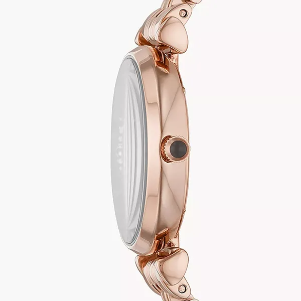 Đồng Hồ Nữ Emporio Armani Gianni T-Bar Quartz Brown Dial Ladies Watches AR11402 Màu Vàng Hồng