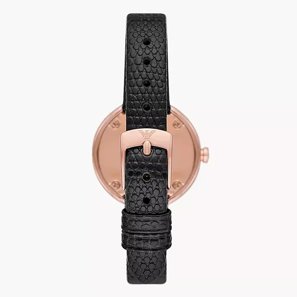 Đồng Hồ Nữ Emporio Armani Rosa Quartz Crystal Ladies Watch AR11493 Màu Vàng Đen