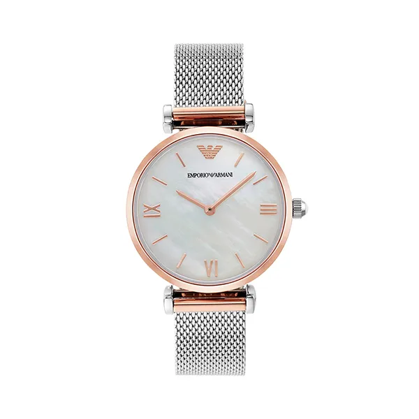 Đồng Hồ Nữ Emporio Armani Watch For Women AR2067 Màu Vàng Hồng - Bạc