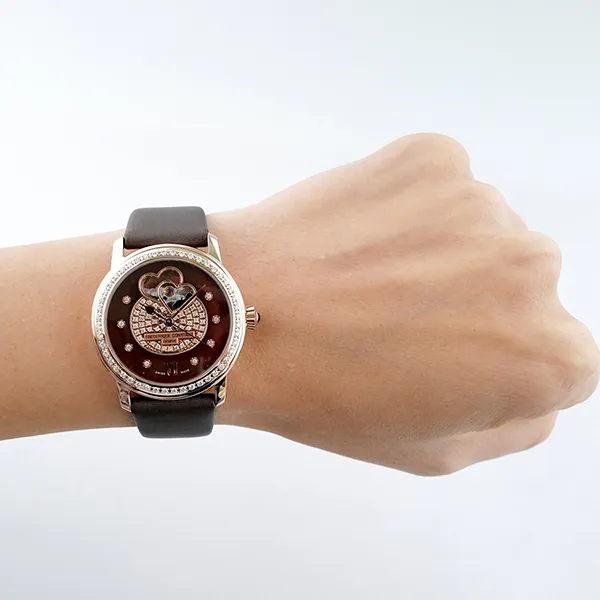 Đồng Hồ Nữ Frederique Constant Heart Beat Automatic Diamond Watch FC-310CDHB2PD4 Màu Nâu