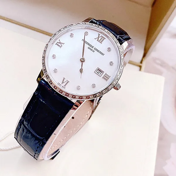 Đồng Hồ Nữ Frederique Constant Slimline FC-220MPWD3SD6 Màu Xanh Navy
