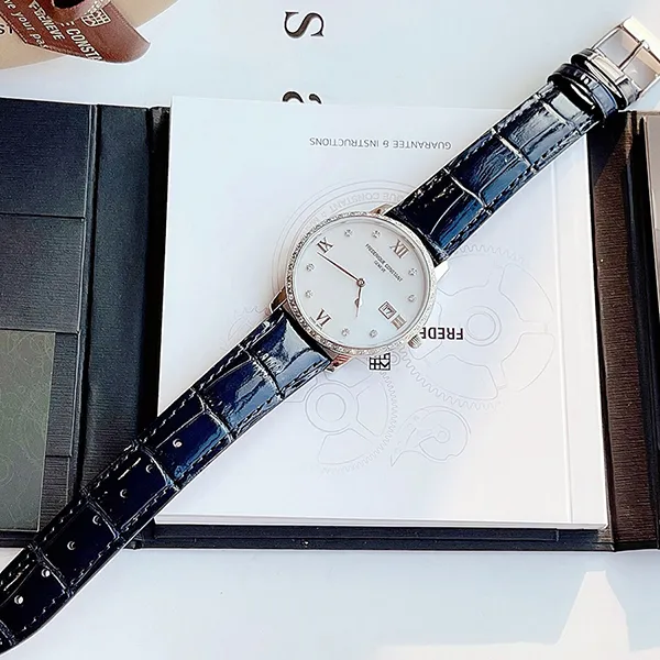 Đồng Hồ Nữ Frederique Constant Slimline FC-220MPWD3SD6 Màu Xanh Navy