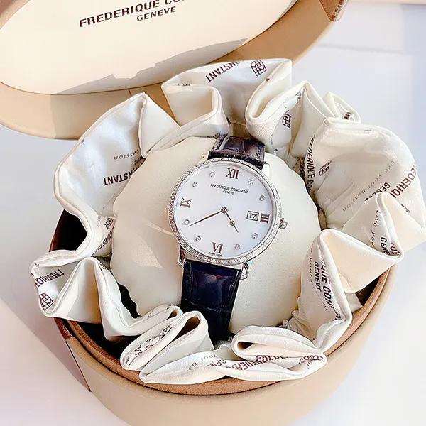 Đồng Hồ Nữ Frederique Constant Slimline FC-220MPWD3SD6 Màu Xanh Navy