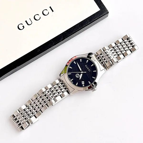 Đồng Hồ Nữ Gucci G Timeless Watch YA1265006 Màu Bạc/Đen