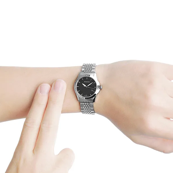 Đồng Hồ Nữ Gucci G Timeless Ladies Watch YA126502 Màu Bạc Đen