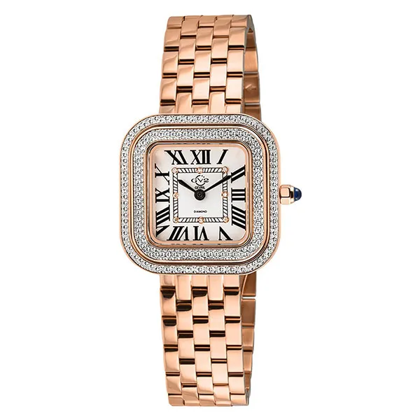 Đồng Hồ Nữ GV2 By Gevril Bellagio Women's Swiss Made Diamond Watch Màu Vàng Hồng