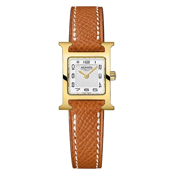 Đồng Hồ Nữ Hermès Heure H Watch Mini Case 17mm Model W037893WW00 Màu Cam Trắng - Đồng hồ - Vua Hàng Hiệu
