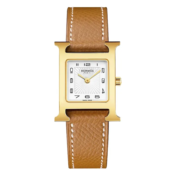 Đồng Hồ Nữ Hermès Heure H Watch Small Case 21mm Model W036732WW00 Màu Cam Trắng - Đồng hồ - Vua Hàng Hiệu