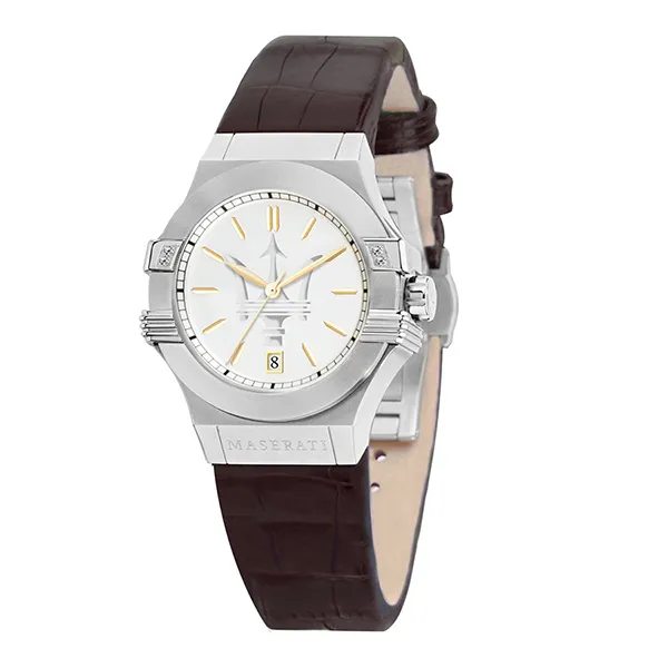 Đồng Hồ Nữ Maserati Potenza Brown Dial R8851108506 Màu Bạc - Nâu