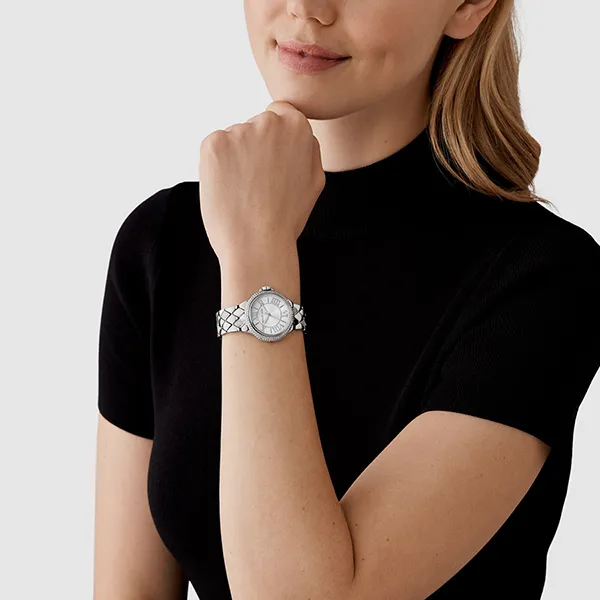 Đồng Hồ Nữ Michael Kors MK Mini Camille Pavé Watch 33mm MK4804 Màu Bạc - Đồng hồ - Vua Hàng Hiệu